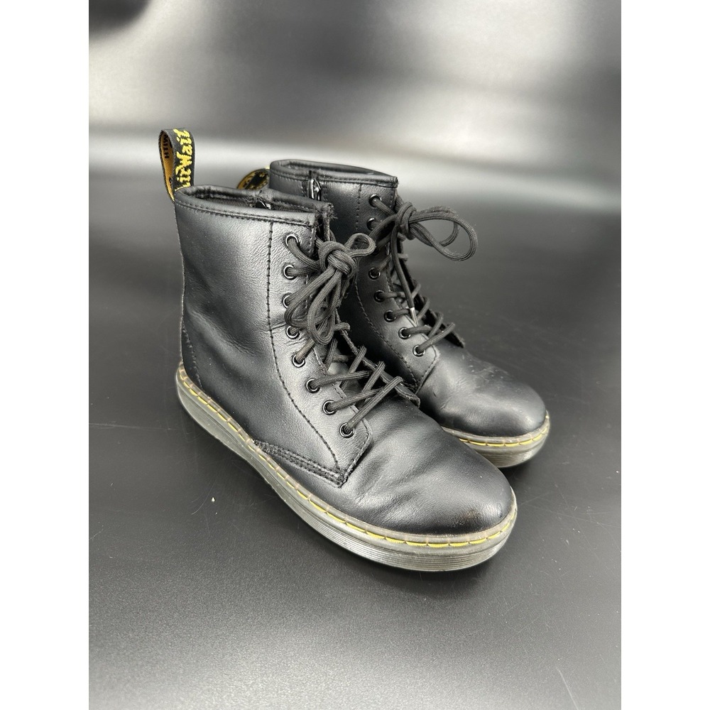 Doc Dr. Martens Zavala J Combat Boots Women's Sz 3 US EU 34 Black Girls Youth